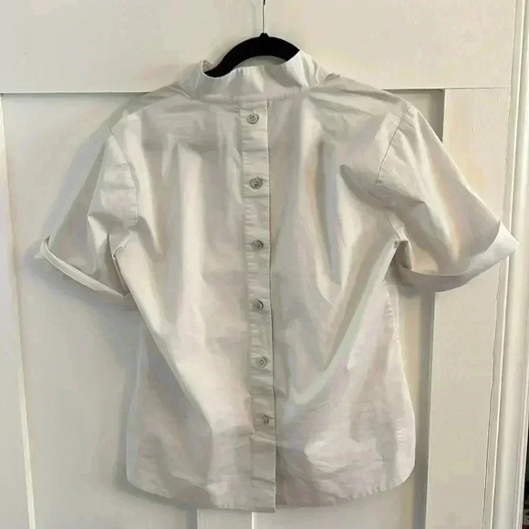 Hinson Wu Aileen Short Sleeve Stand Collar Top - Picture 6 of 8